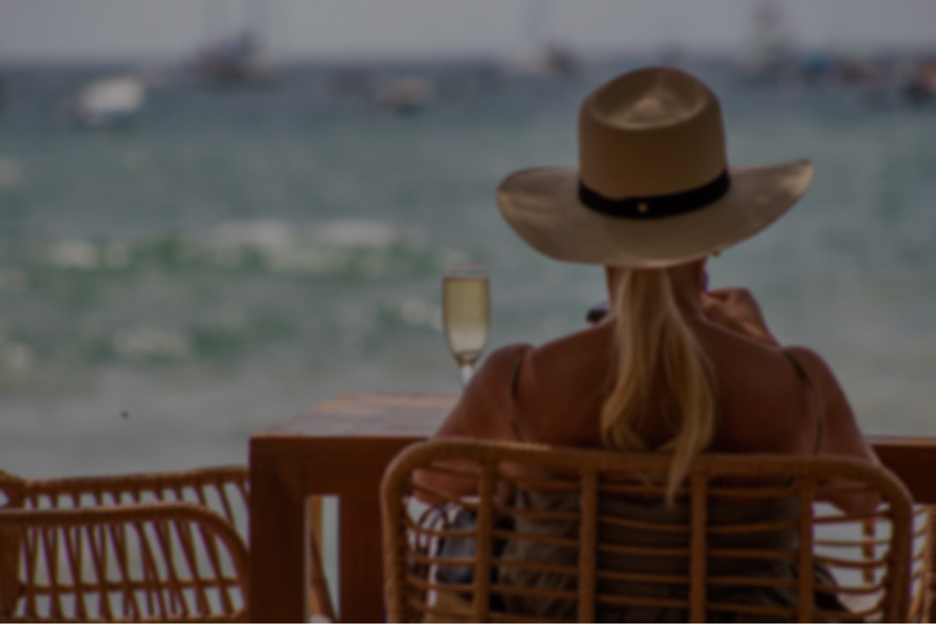 Tropical restaurant background for reservations