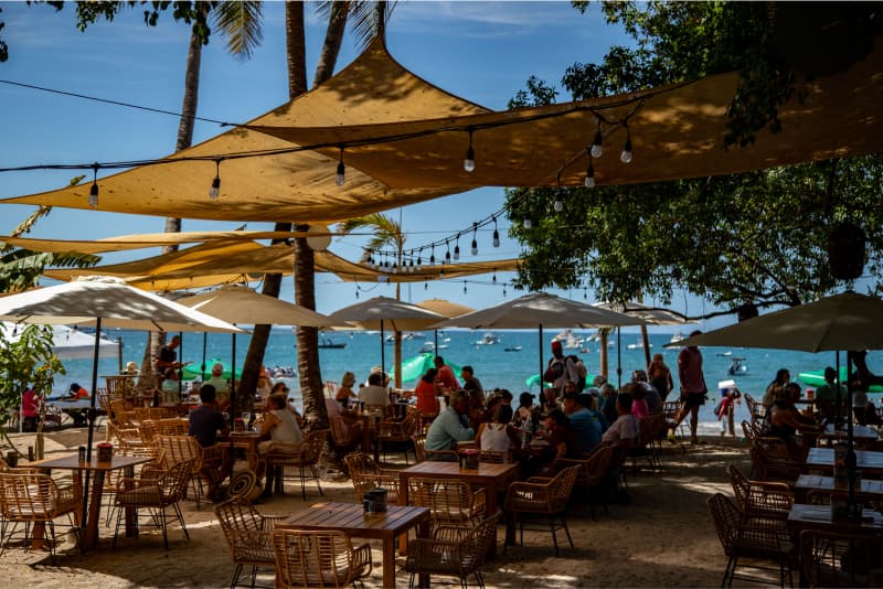 Beachfront area setup